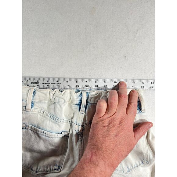 Old Navy Denim Shorts Girl's 14 Distressed Acid Washed Elastic Adjustable Waist - Picture 7 of 11